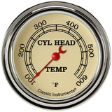 Classic Instruments Vintage 2-5/8" Cylinder Head Tempature Gauge - VT397SLF