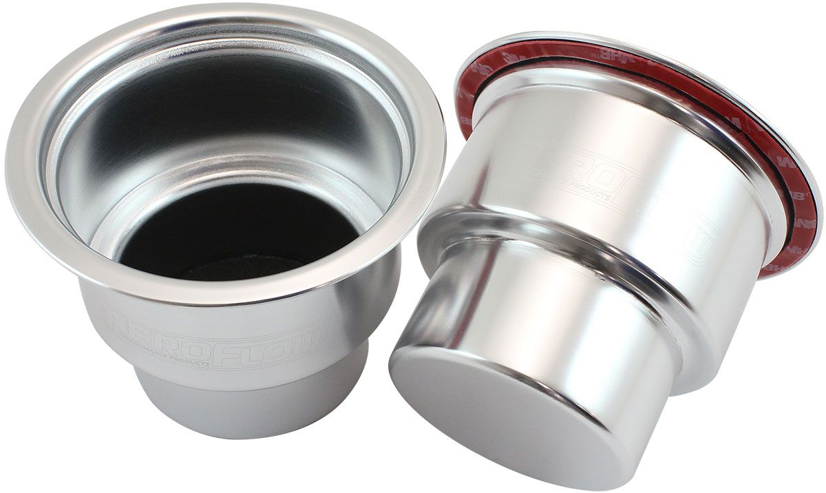 Aeroflow Small Cup Holders - Silver Sold as a Pair (AF72-9091) AF72-9091