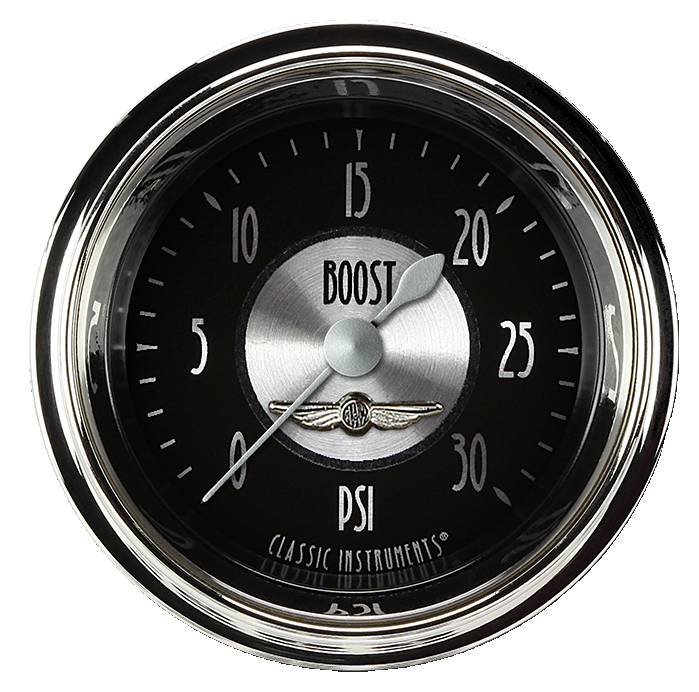 Classic Instruments All American Tradition 2 1/8" Boost Gauge, 30 psi - AT142SHC