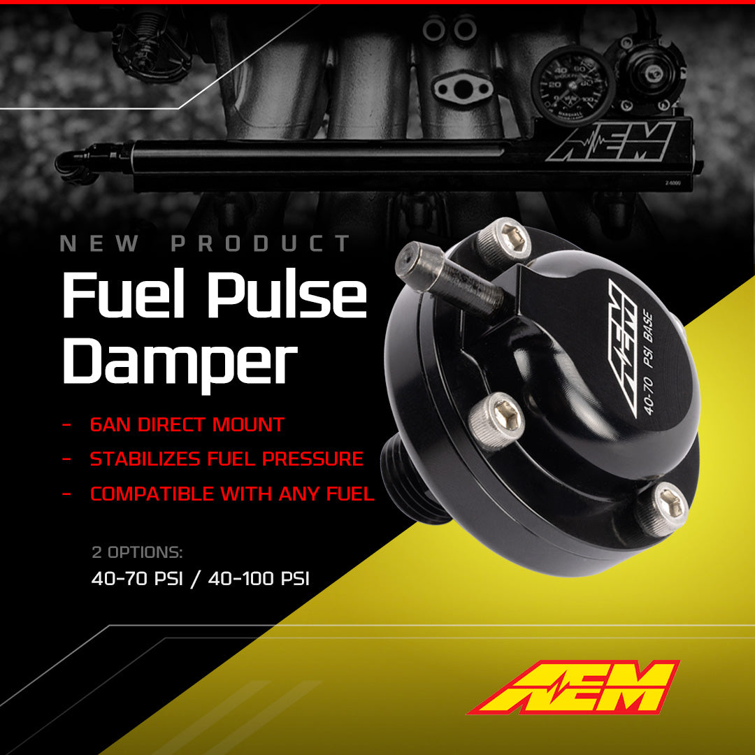 AEM 6AN ORB 40-70 PSI FUEL PULSE DAMPER - 25-4002