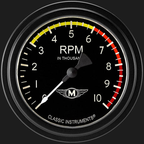 Classic Instruments Moal Bomber 2 5/8" Tachometer - MA383BLF