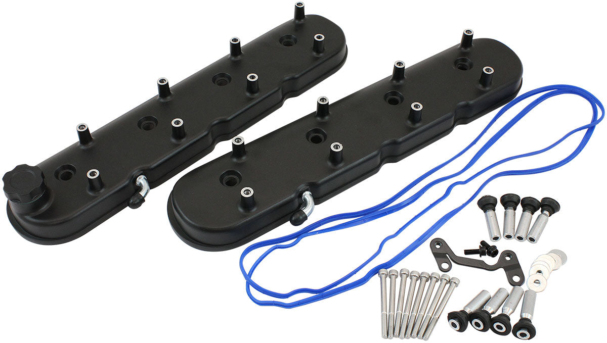 Aeroflow Valve Cover Set, Standard Height, Black Finish - AF77-5018BLK AF77-5018BLK