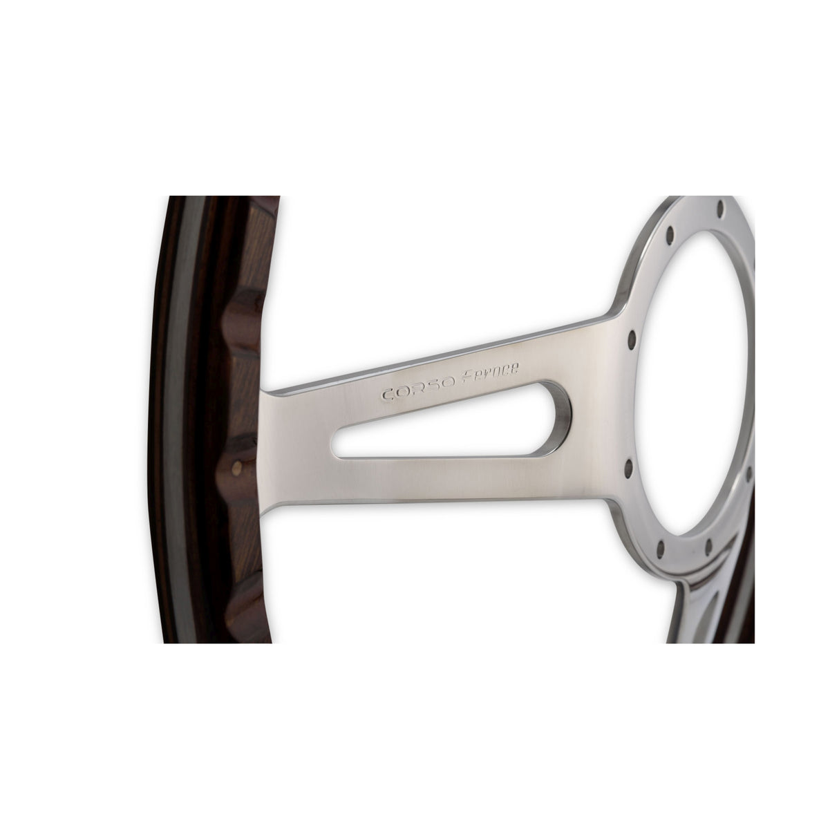 Scott Drake Steering Wheel Corso Feroce Shelby Style Wood and Aluminum 15" - S1MS-3600-WG