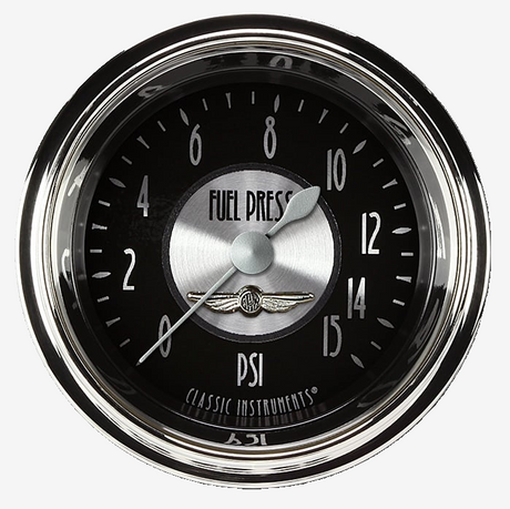 Classic Instruments All American Tradition 2 1/8" Fuel Pressure Gauge, 15 psi - AT145SHC
