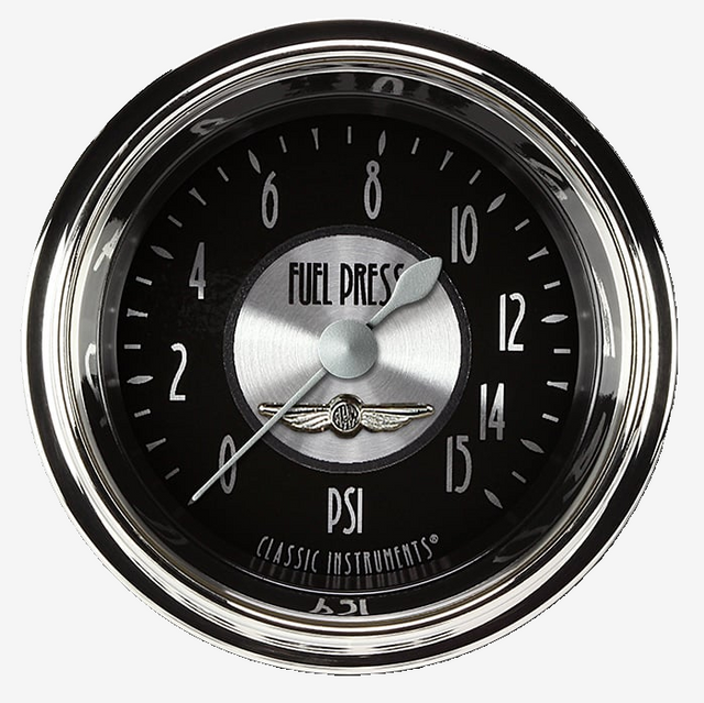 Classic Instruments All American Tradition 2 1/8" Fuel Pressure Gauge, 15 psi - AT145SHC