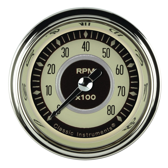Classic Instruments Nostalgia VT 2-1/8" Tachometer Gauge - NT183SHC
