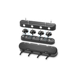 Holley 241-182 2-Piece Finned Valve Cover - Gen III/IV LS - Satin Black Machined