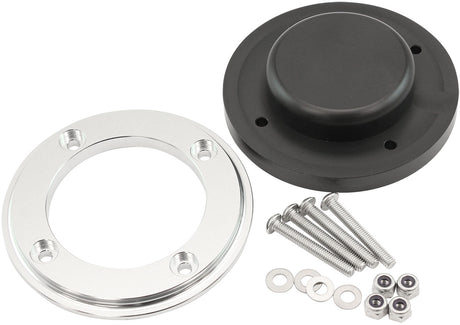 Aeroflow Ignition Wire Firewall Grommet Blank Kit - Silver Face No Holes Drilled Out (AF49-1215) AF49-1215