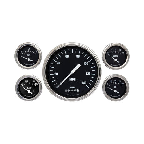 Classic Instruments HOT ROD 5IN SPEEDO, 4 - 2IN FOTV-GM - HR54SLC