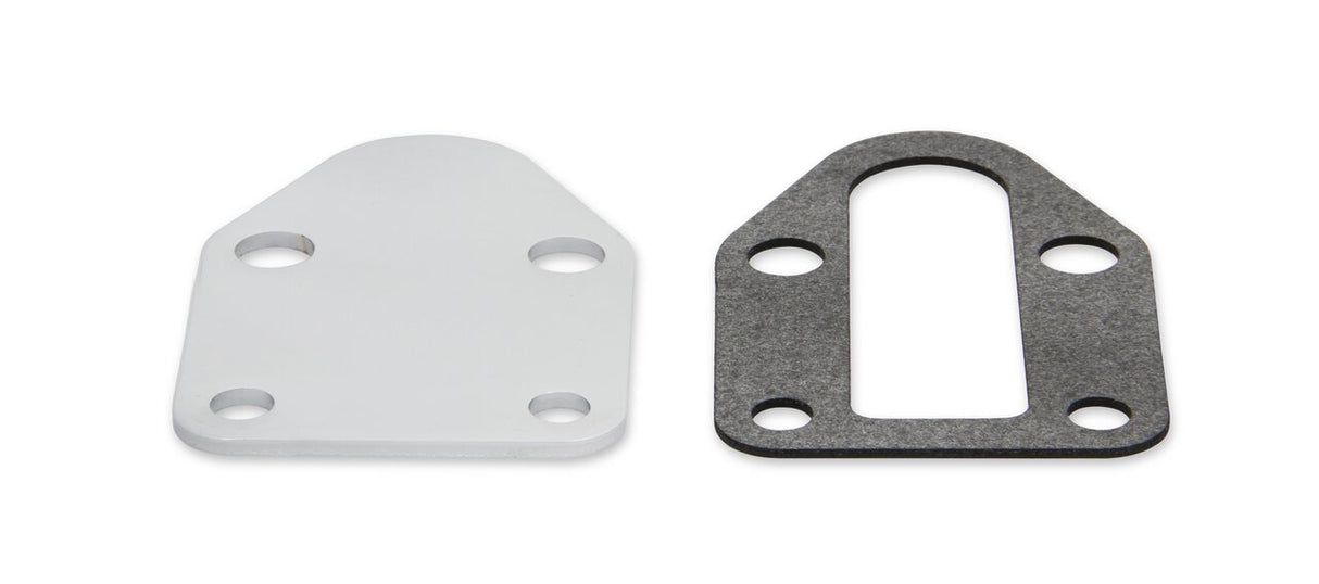 Mr Gasket Fuel Pump Block Off Plate -Chrome - 1515