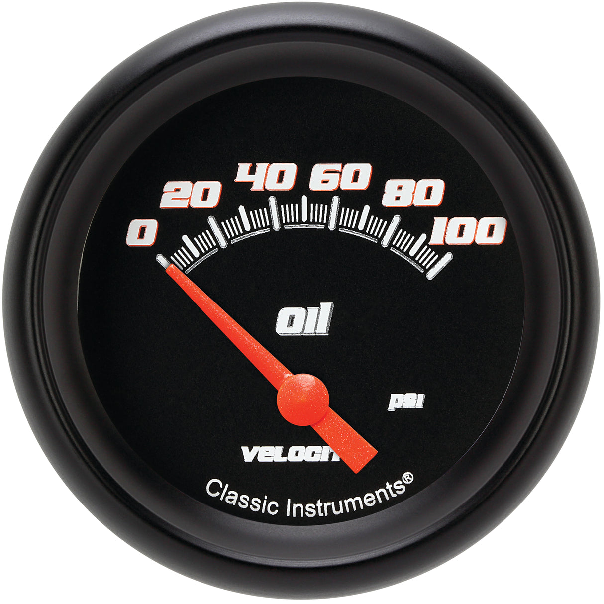 Classic Instruments Velocity Black 2-5/8" Oil Pressure Gauge - VS281BBPF