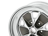 Scott Drake 15X7 Styled Steel Wheel Chrome/Charcoal - C5ZZ-1007-CR