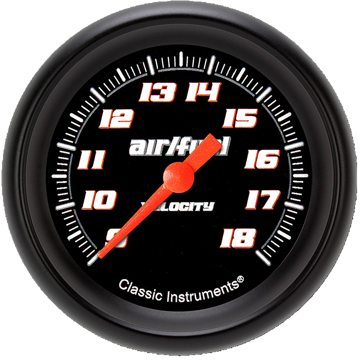 Classic Instruments Velocity Black 2 5/8" Air Fuel Ratio Gauge - VS394BBLF