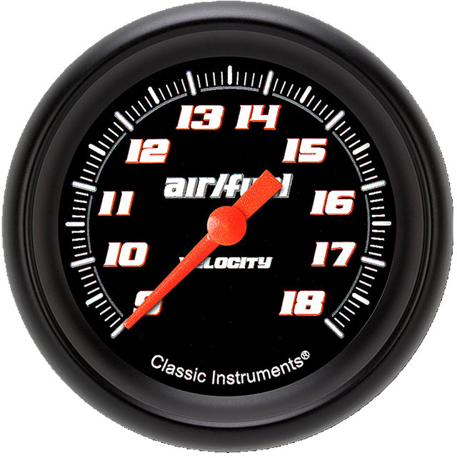 Classic Instruments Velocity Black 2 5/8" Air Fuel Ratio Gauge - VS394BBLF