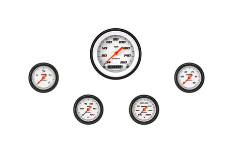 Classic Instruments Velocity White Five Gauge Set 100 - VS100WBLF