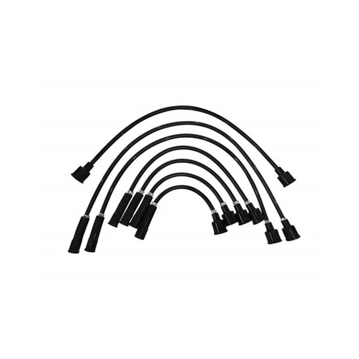 Scott Drake Ford 8mm Ignition Wires, 6 Cylinder, Black - C4DZ-12259-BK8