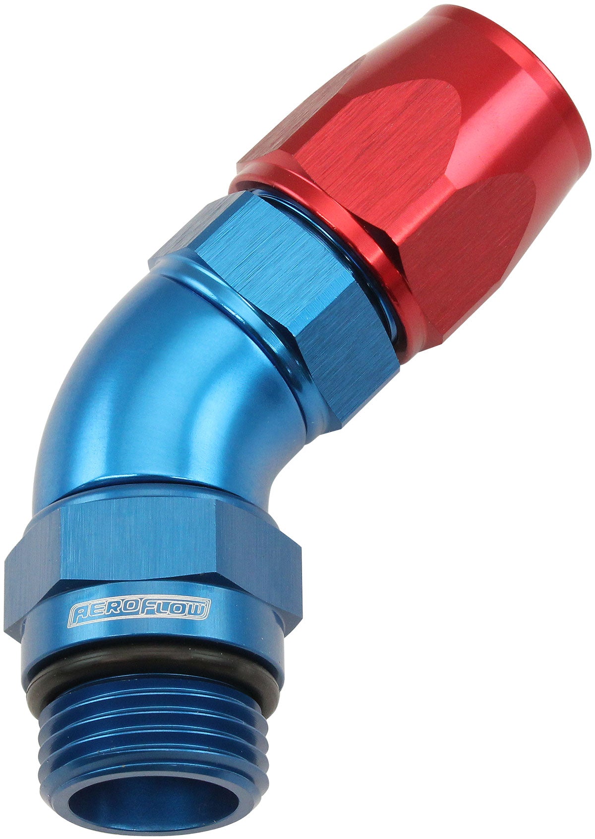 Aeroflow ORB Taper Swivel 45° Hose End -6 ORB to -6AN - AF582-06-06D AF582-06-06D
