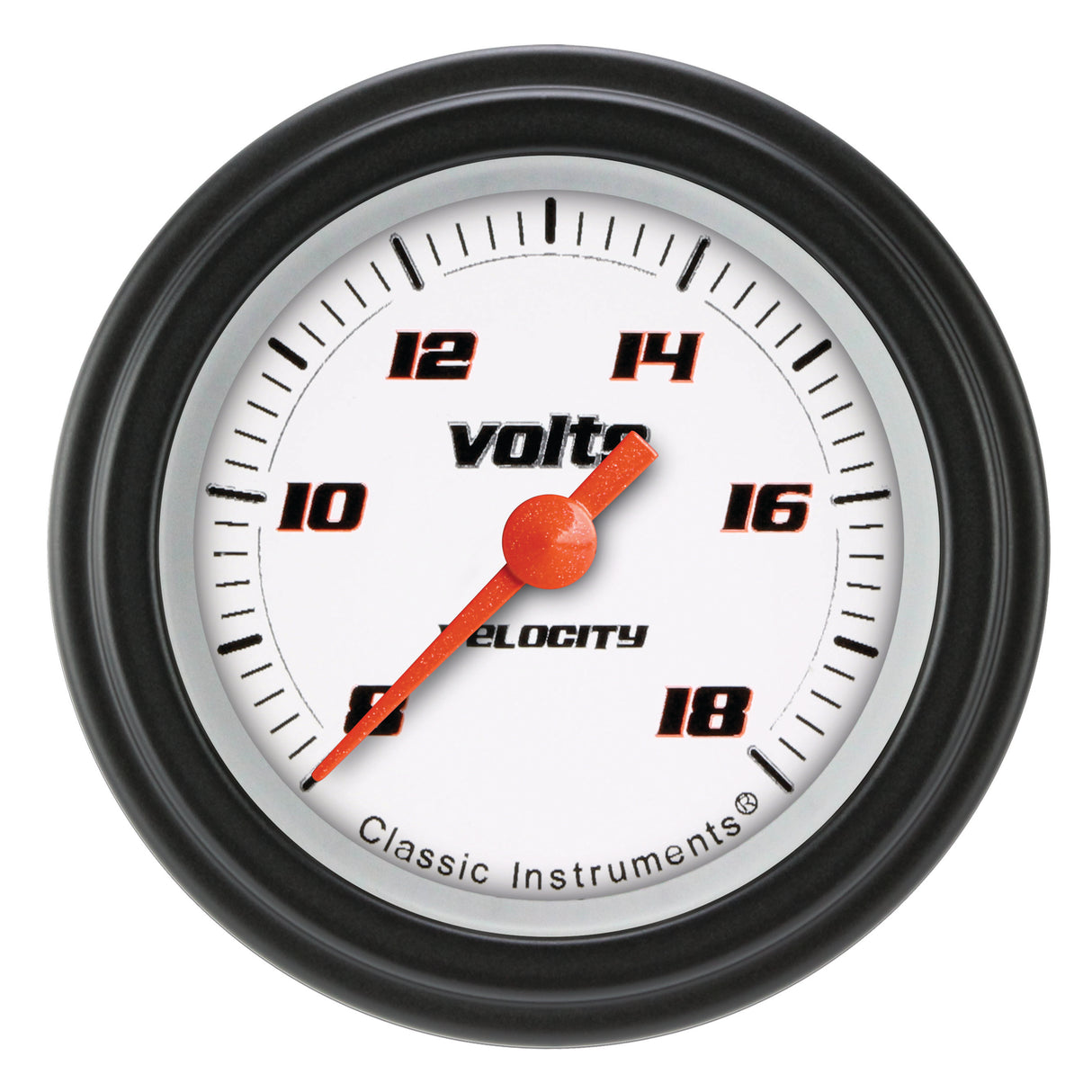Classic Instruments Velocity White 2-1/8" Volt Gauge - VS130WBLF