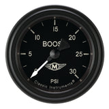 Classic Instruments Moal Bomber 2-1/8" Boost Gauge (30 PSI) - MA142BLF