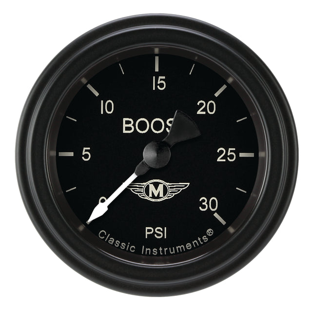 Classic Instruments Moal Bomber 2-1/8" Boost Gauge (30 PSI) - MA142BLF