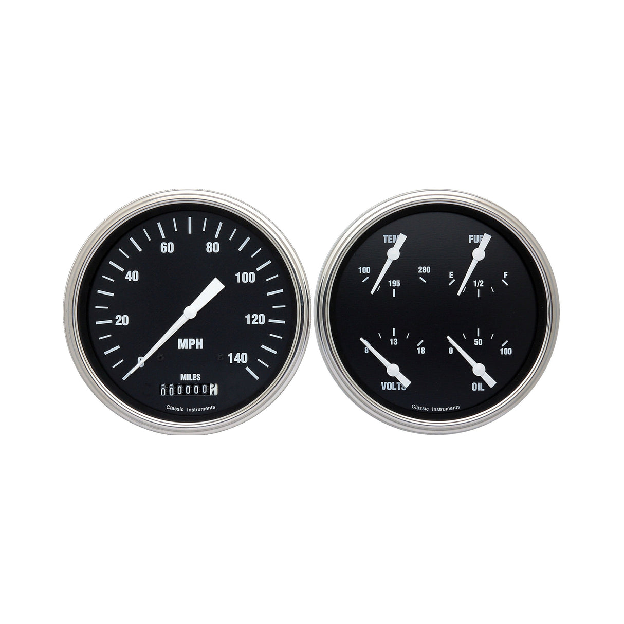 Classic Instruments HOT ROD 5IN SPEEDO & 5IN QUAD-GM - HR52SLC