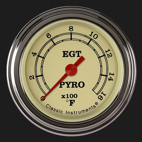 Classic Instruments Vintage 2 1/8" Exhaust Gas Temp. Gauge - VT198SLF