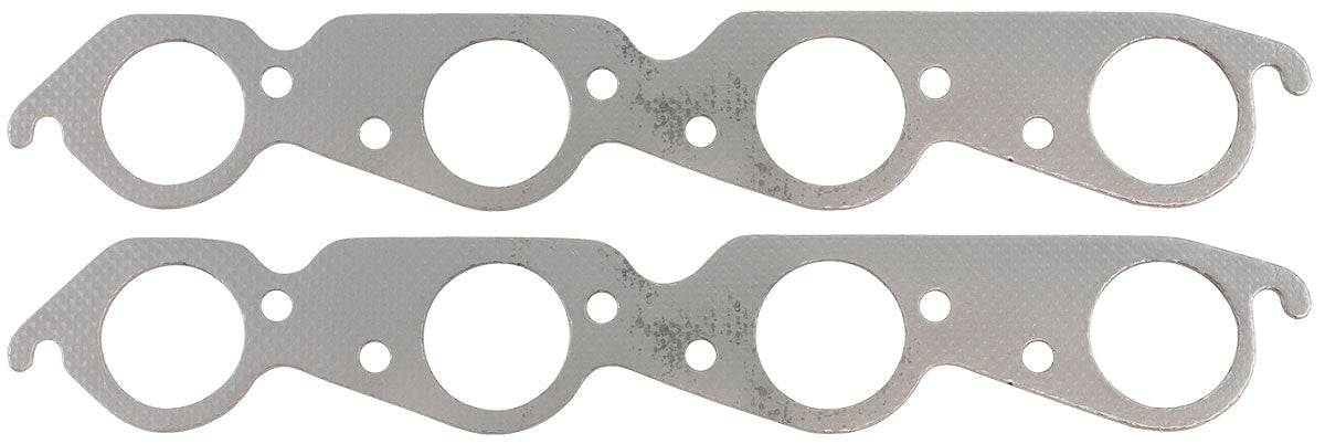 Aeroflow Big Block Chev 454 Perforated Steel Exhaust Gaskets - AF1854-1412-2 AF1854-1412-2