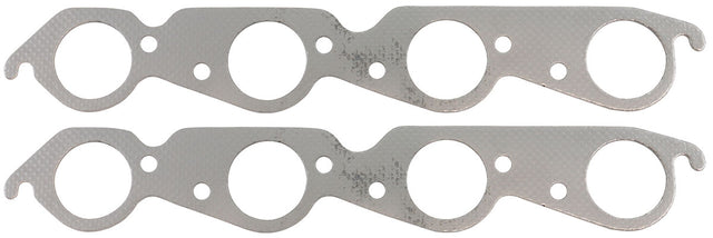 Aeroflow Big Block Chev 454 Perforated Steel Exhaust Gaskets - AF1854-1412-2 AF1854-1412-2