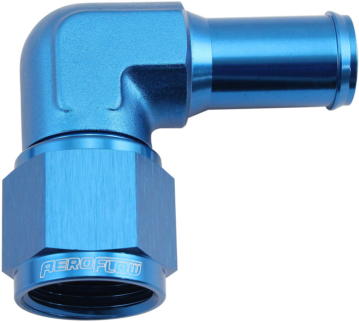Aeroflow 90° Hose Barb 5/8" to -10AN Blue Finish (AF413-10) AF413-10