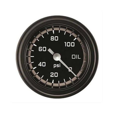 Classic Instruments Autocross Gray 2 1/8" Oil Pressure Gauge - AX181GBLF