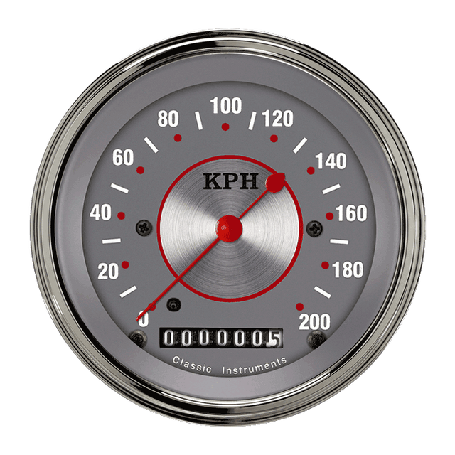 Classic Instruments Silver Series 3 3/8" Speedometer - SS59SLF