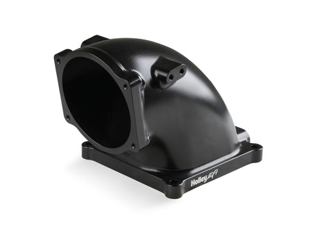Holley EFI Billet 4500 EFI Throttle Body Intake Elbow-Ls- Black Finish - 300-253BK