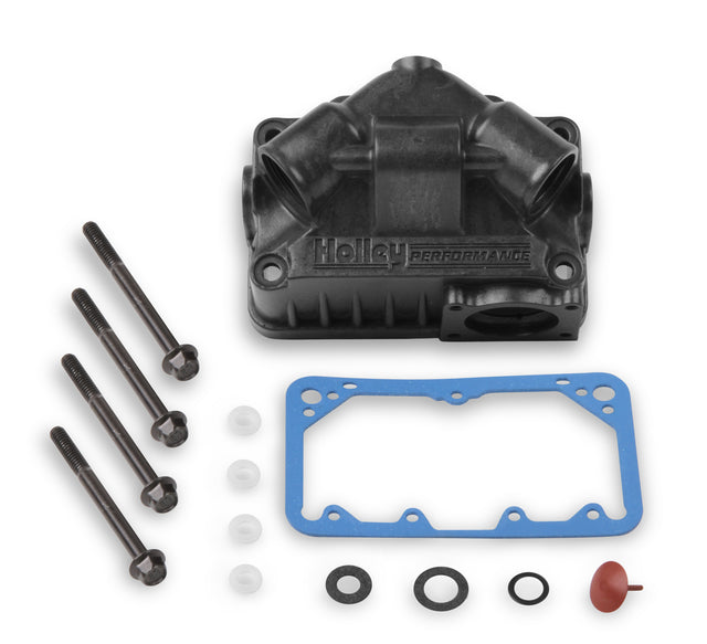 Holley 134-71HB Hard Core Gray Aluminum Center Hung "V" Bowl Kit - Primary