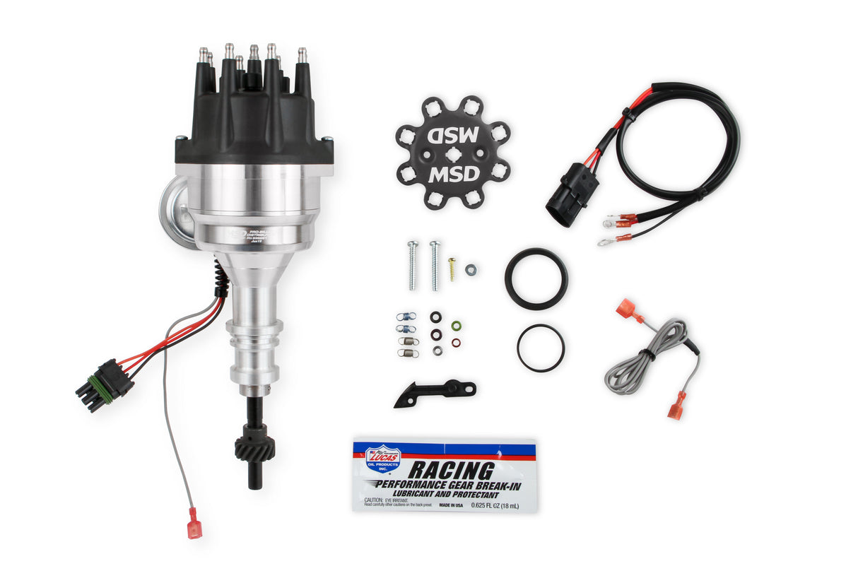 MSD Distributor, Ford 289/302, Ready-to-Run, Black Cap, Steel Gear - 835251