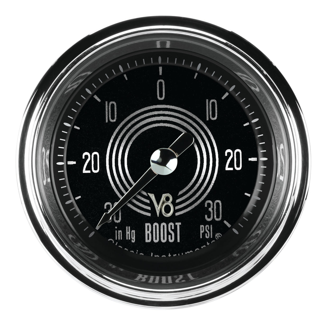 Classic Instruments V8 Speedster 2-1/8" Boost/Vac Gauge - V8SR141SHC