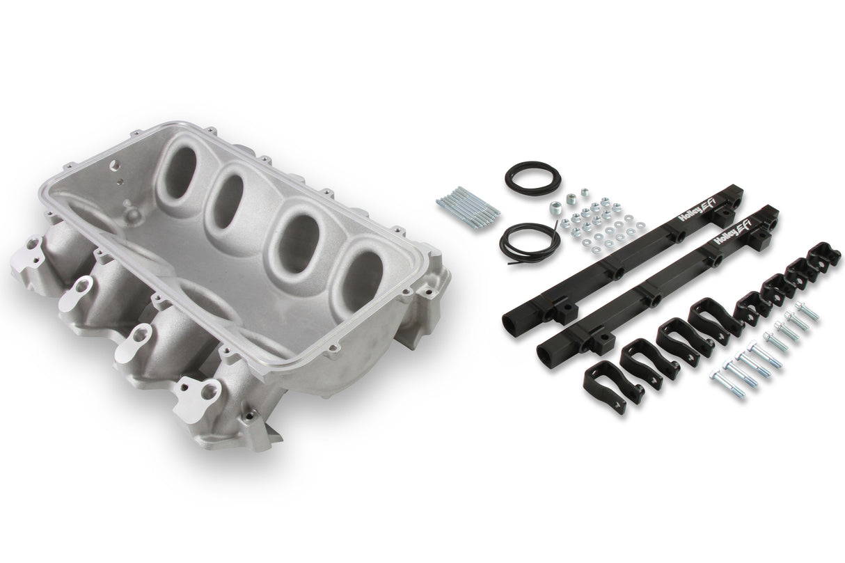 Holley 300-670 Lo-Ram Manifold Base and Fuel Rails Single Fuel Injector GM LS3/L92
