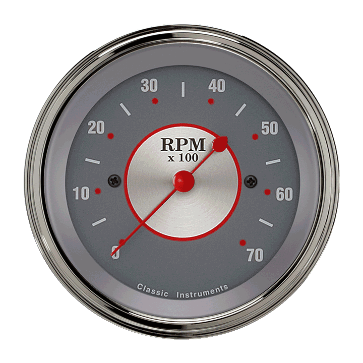 Classic Instruments Silver Series 3 3/8" Tachometer - SS70SLF
