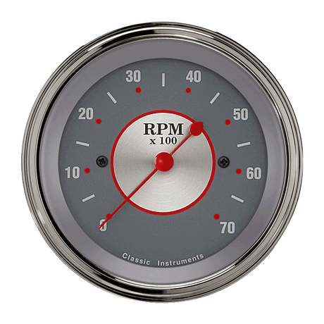 Classic Instruments Silver Series 3 3/8" Tachometer - SS70SLF