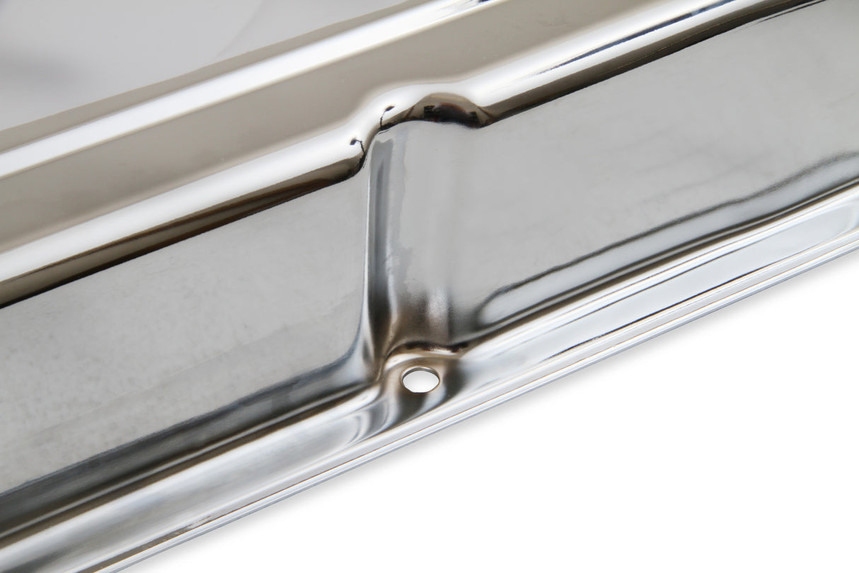 Mr Gasket Chrome Valve Covers - Dual Cap Holes - 9800