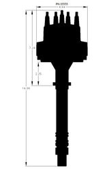 MSD Chevy Black V8 Pro-Billet Distributor - 85555