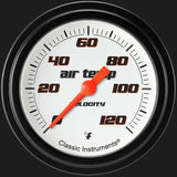 Classic Instruments Velocity White 2 5/8" Outside Air Temp. Gauge - VS399WBLF