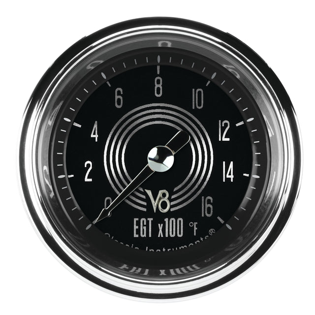 Classic Instruments V8 Speedster 2-1/8" Exhaust Gas Tempature Gauge - V8SR198SHC