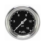 Classic Instruments Autocross Gray 2-5/8" Fuel Pressure Gauge (15 PSI) - AX345GAPF