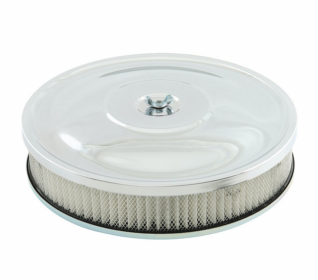 Mr Gasket Air Cleaner -10 Inch x 2 Inch Chrome - 9798