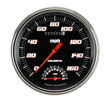 Classic Instruments VELOCITY BLACK 5IN SPEEDTACHULAR - VS50BSLF