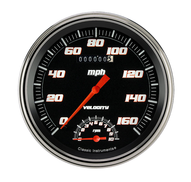 Classic Instruments VELOCITY BLACK 5IN SPEEDTACHULAR - VS50BSLF