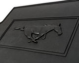 Scott Drake Floor Mat Set Rubber with Running Horse Logo - C5ZZ-6513086-BK