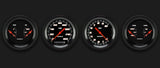 Classic Instruments Velocity Black Series Four Gauge Set - VS05BBLF