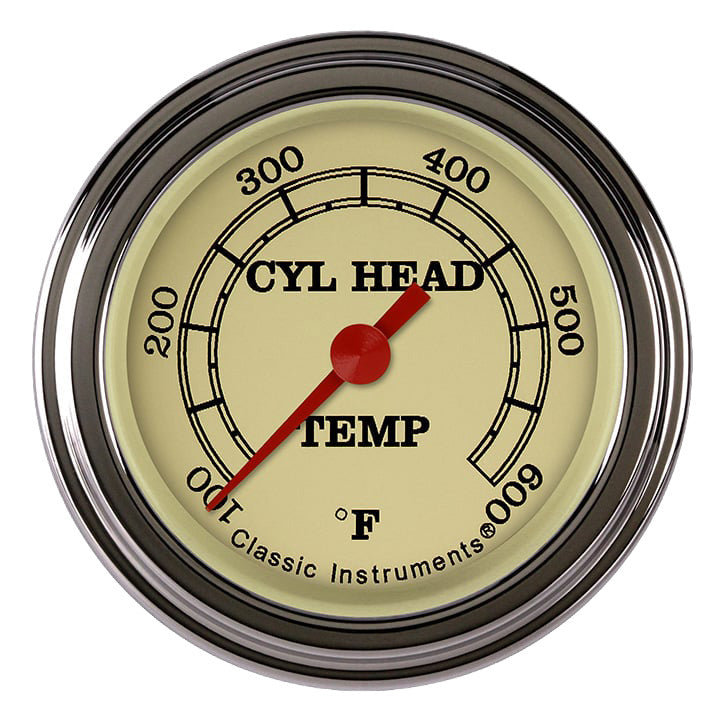Classic Instruments Vintage 2-1/8" Cylinder Head Tempature Gauge - VT197SLF