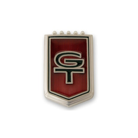 Scott Drake Fender Emblem, GT Red, Pin-On - C6OZ-16098-B
